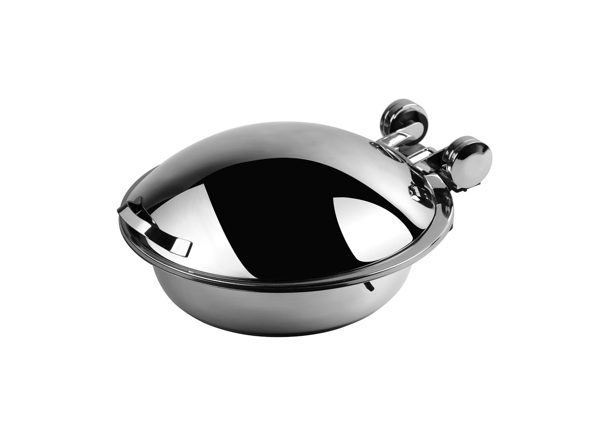 6.5 qt Round Smart W Chafer with Stainless Steel Lid and Food Pan