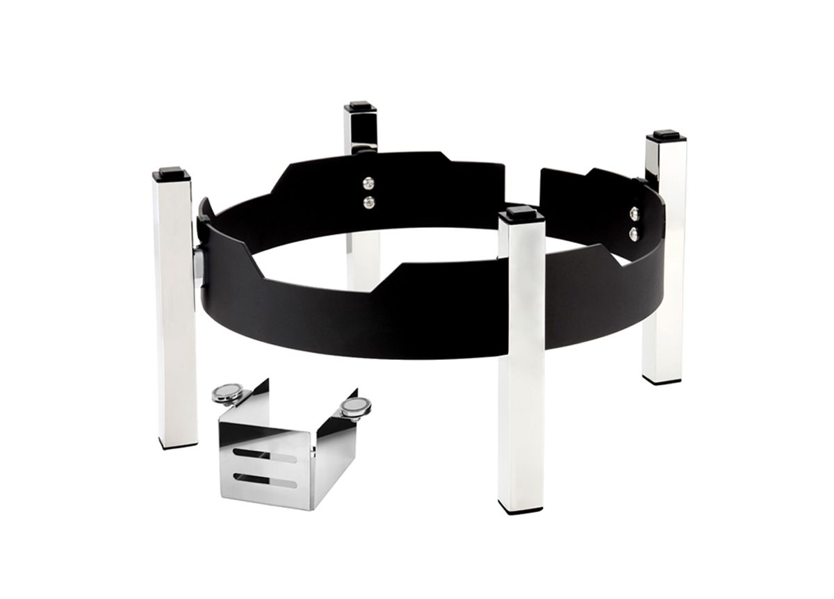 6.5 qt Round T-Collection Stackable Chafer Base - Matte Black