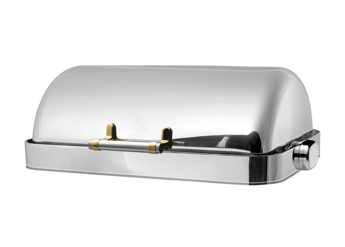 8.5 qt Rectangle Flush Mount Odin Roll Top Chafer with Food Pan
