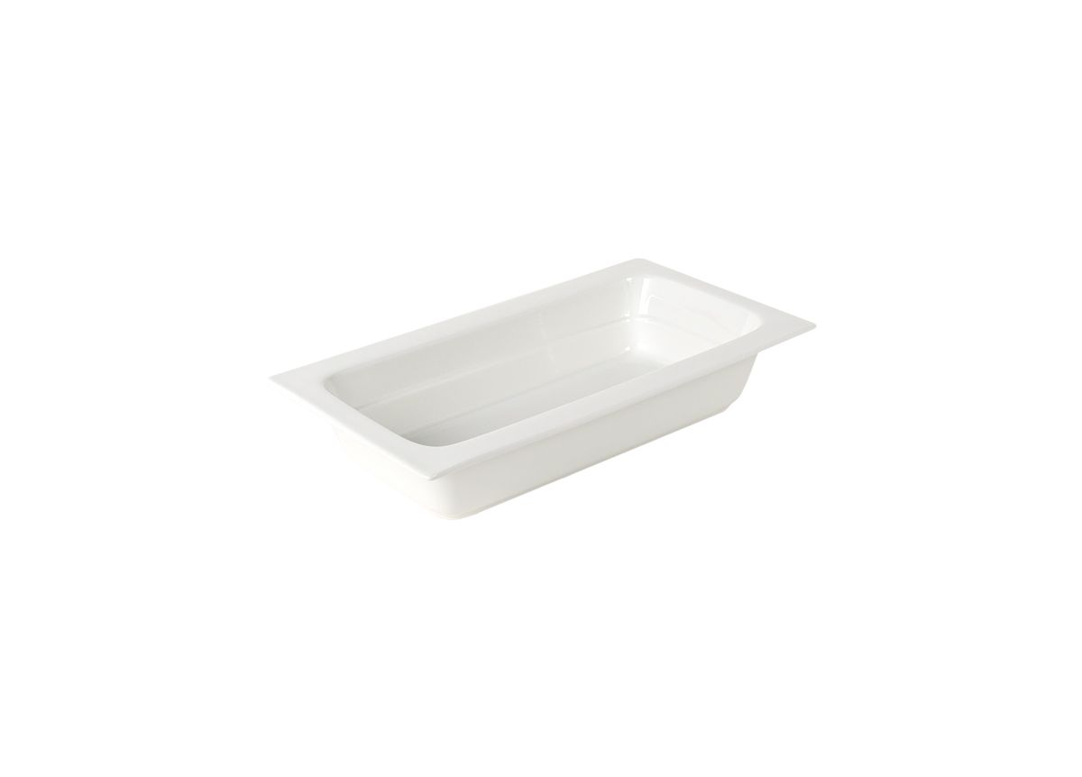1/3 Size x 2.5" Porcelain Food Pan - 2.75 qt