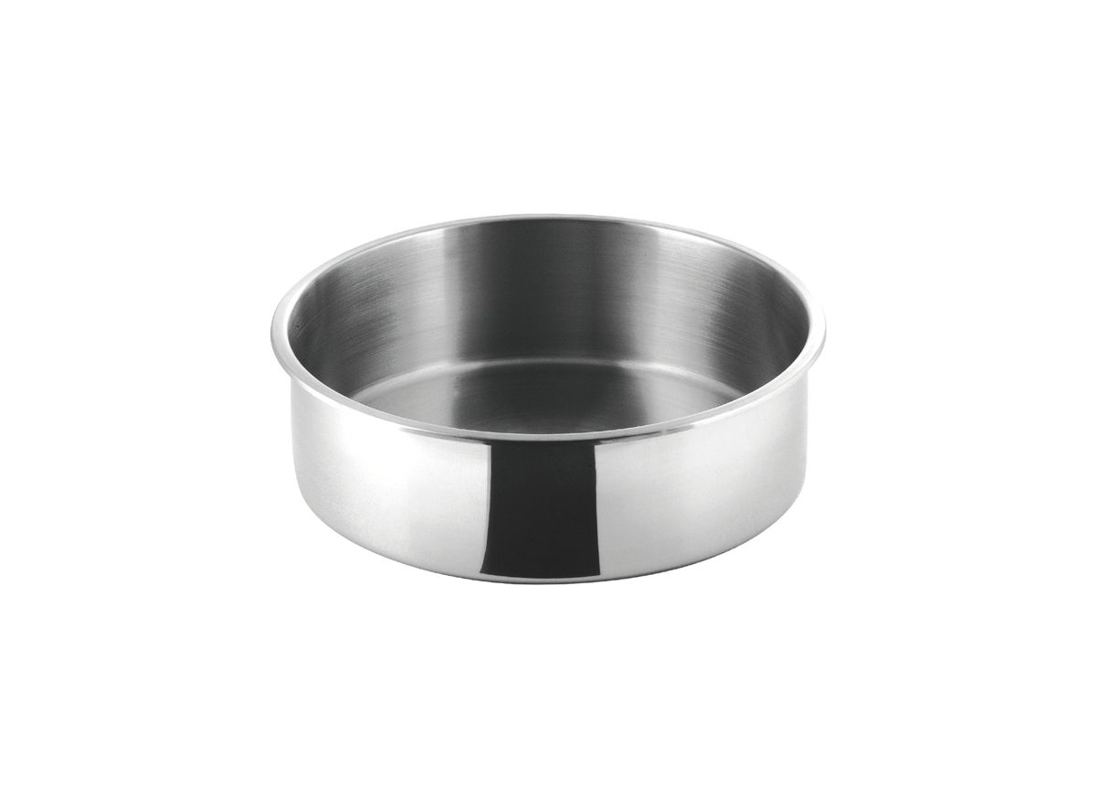 12.75" Round x 3.5" Cladded Stainless Water Pan