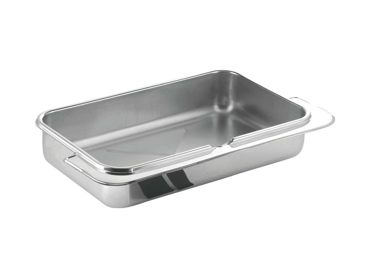 Full Size Roll Top Cladded Stainless Dripless Water Pan