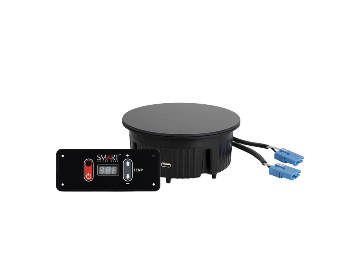 7" Round StellarVolt™ Induction Warmer - Battery Operated - Black