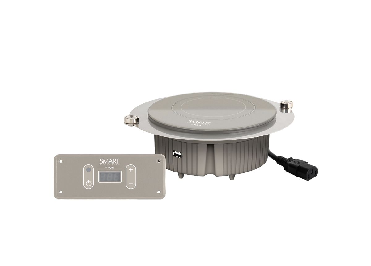 9.25" Round StellarVolt™ Induction Warmer Magnetic Adaptor Set - 230v - Stone