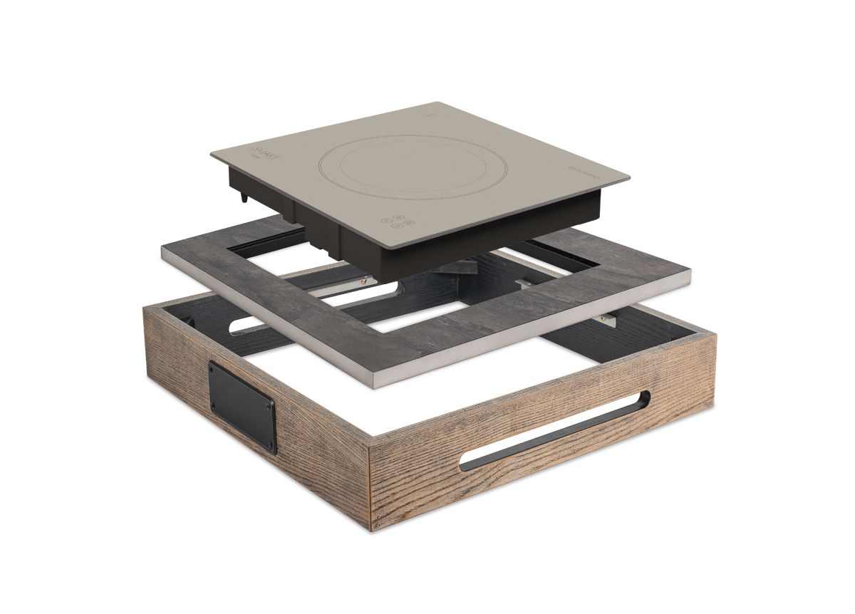 Eco System Warm StellarVolt™ 14" Flush Mount Induction Box Set - 110v - Grey