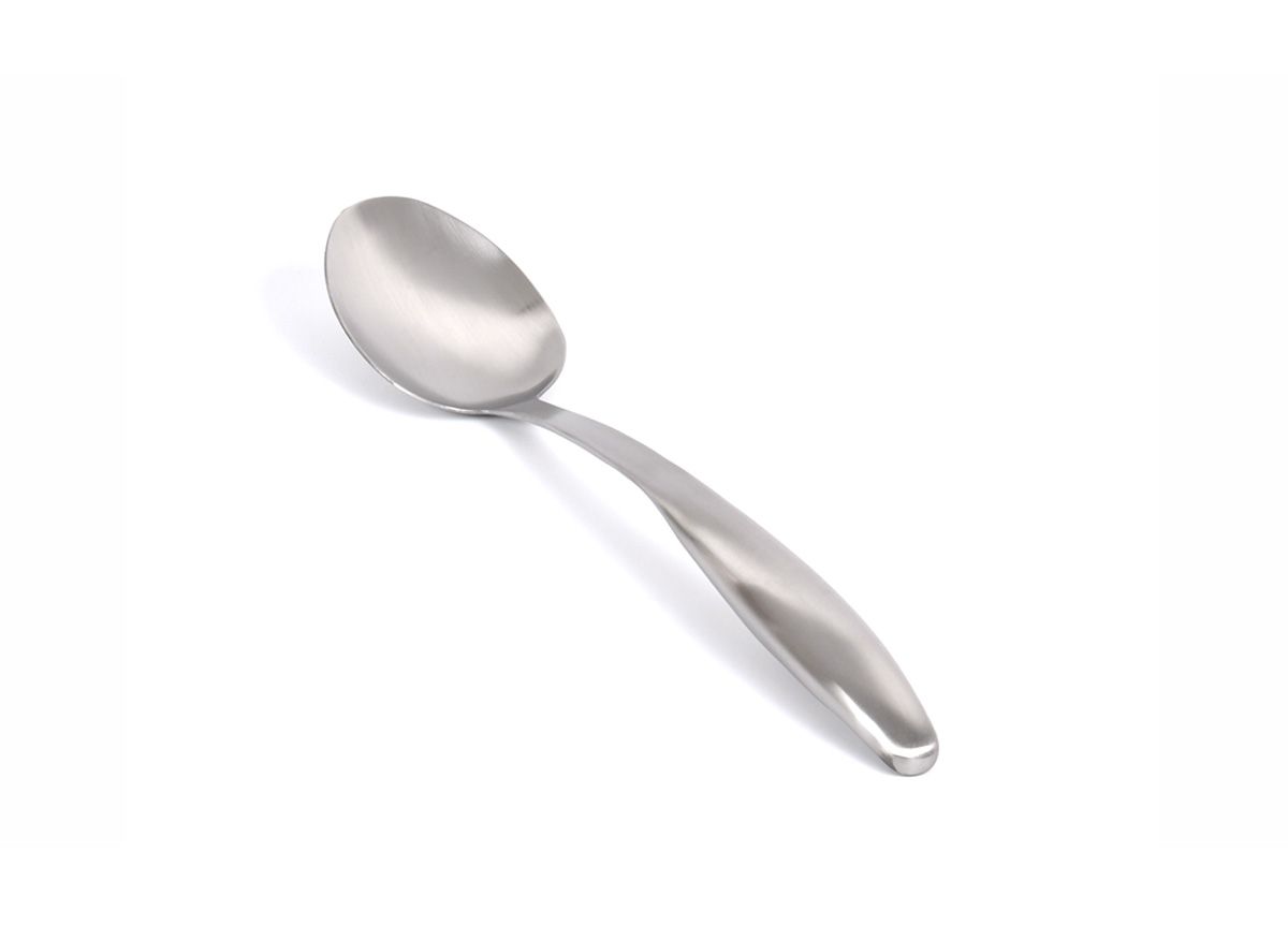 13.5" Brushed Stainless Serving Spoon - Silver