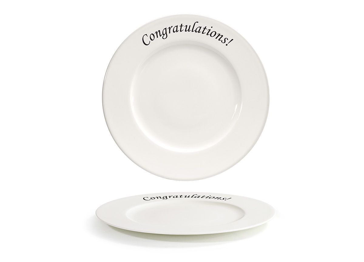 10.62" Round Catalyst® Rim Plate - Congratulations