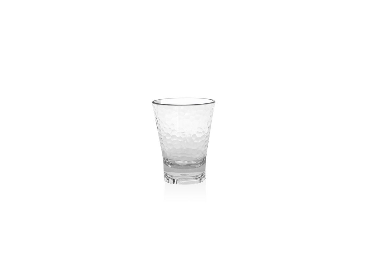 12 oz Drinkwise® Hammered Rocks - Clear