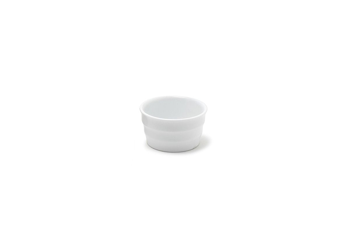 3 oz Round Ribbed Ramekin - White