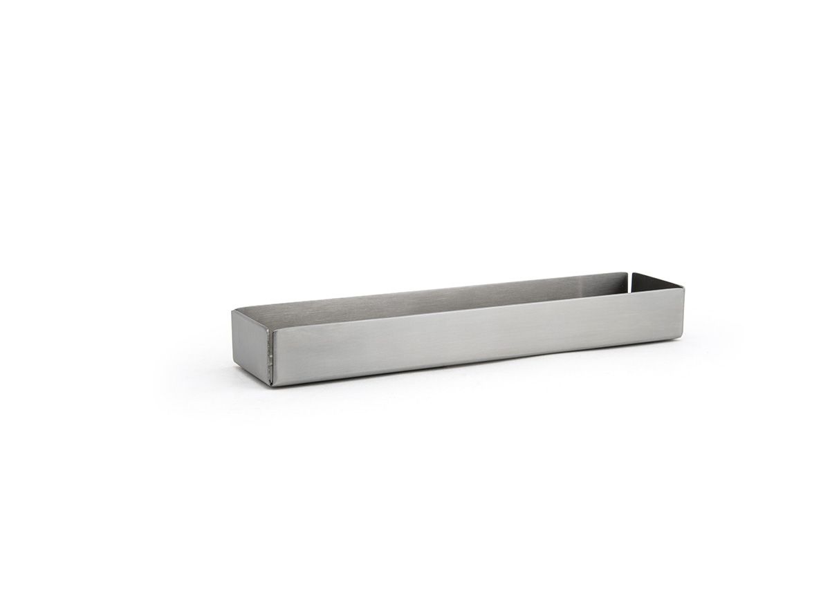 8.5" x 2" Brushed Stainless Holder - Silver