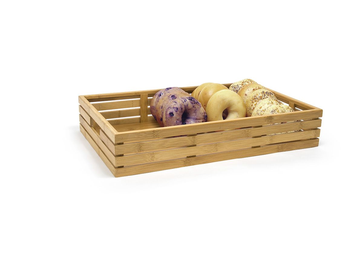 Full Size Bamboo Basket - Shallow