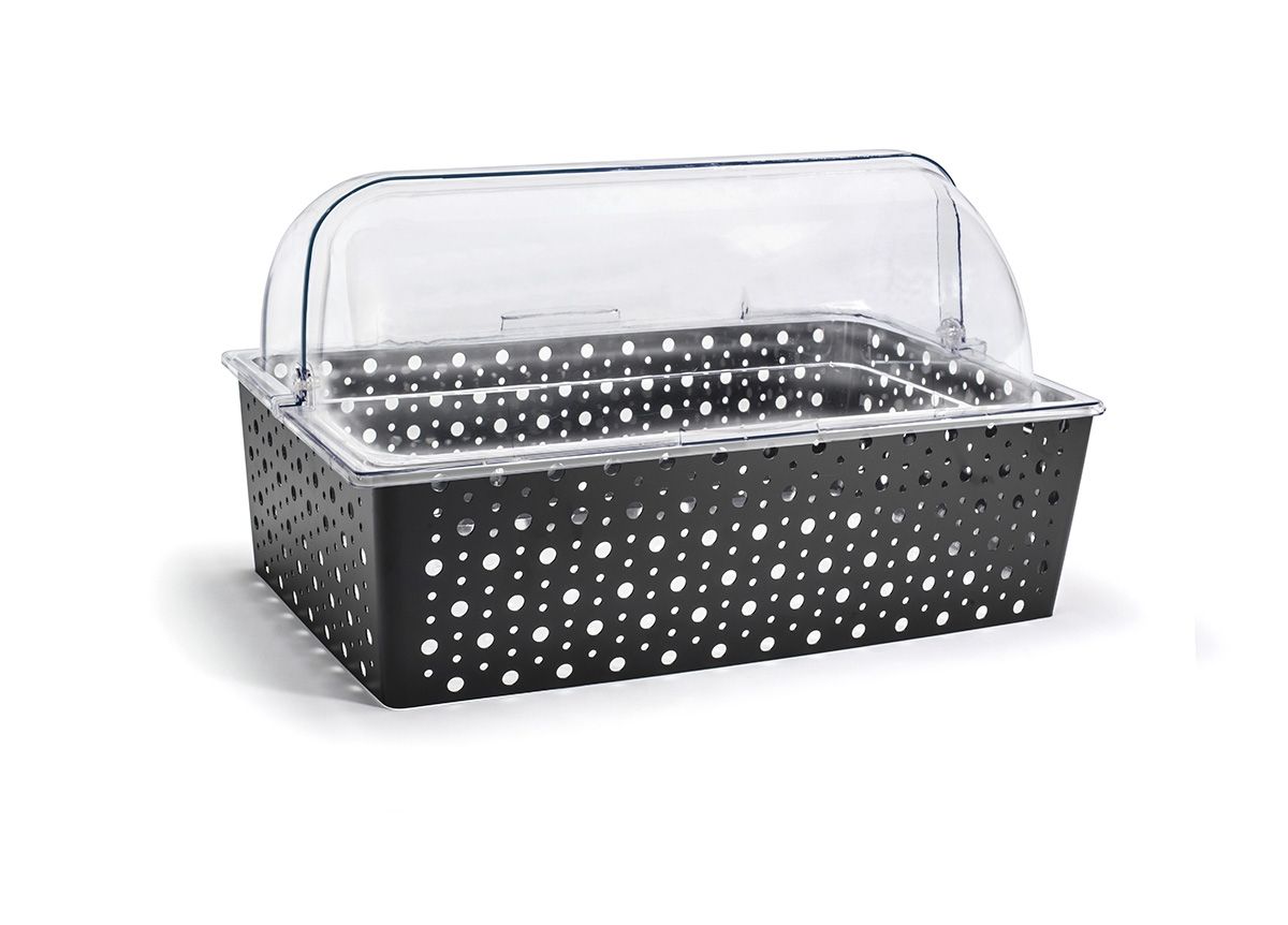 Full Size Dots Housing/Pan Set - Deep - Matte Black and Cover