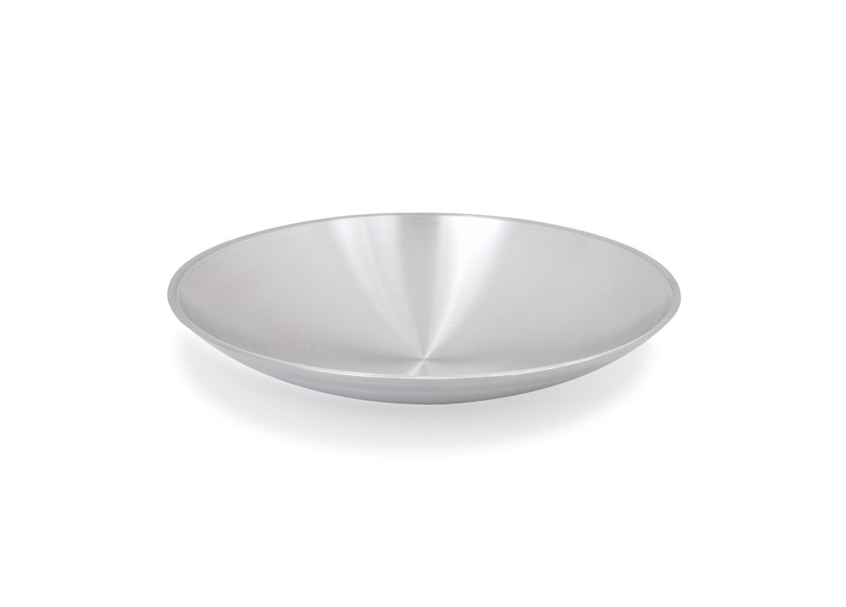 Harmony™ redondo de acero inoxidable cepillado de 14 pulgadas - Plata