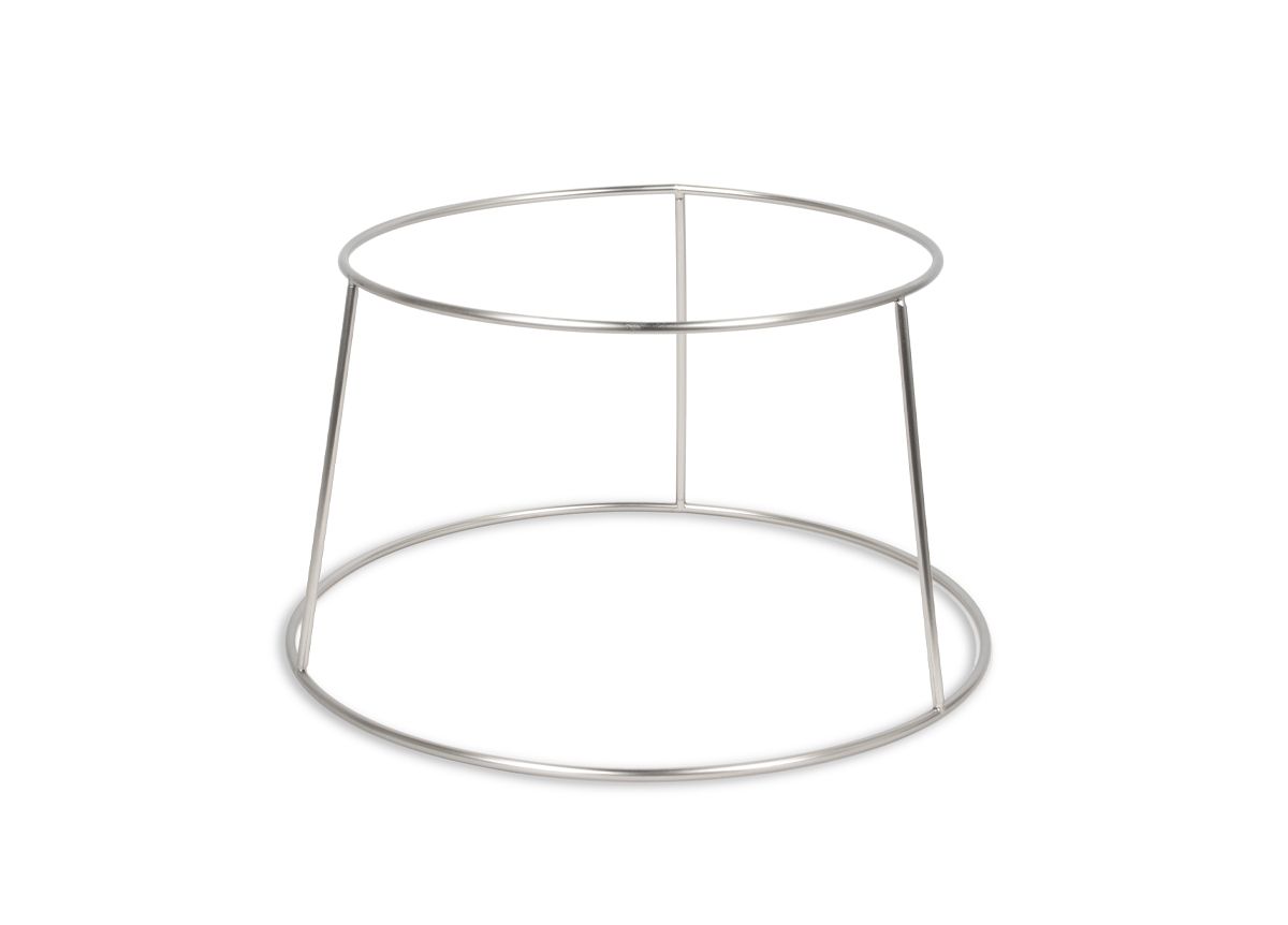 7" Round Brushed Stainless Display Elevadores para buffet - Plata