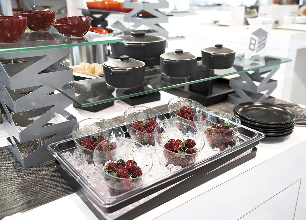 Buffet Essentials - Zig Zag - Smoke Glass on Silver