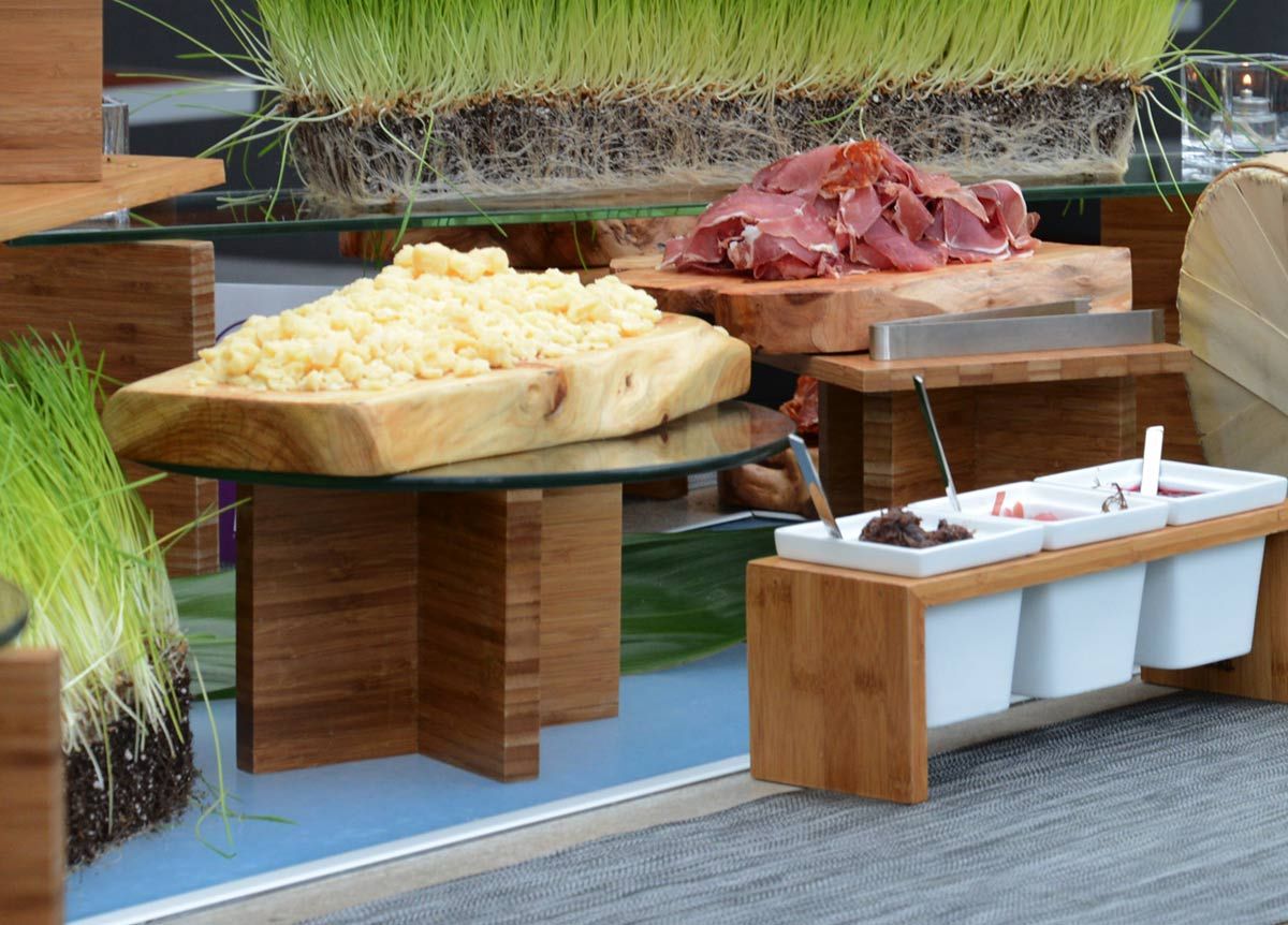 Buffet - Bambú - Cristal transparente sobre natural