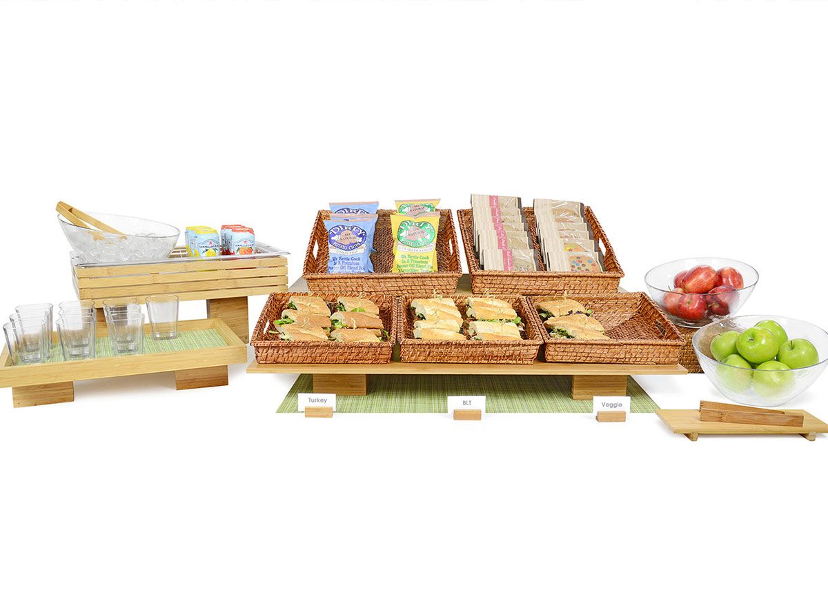 Buffet - Bambú - Cristal transparente sobre natural