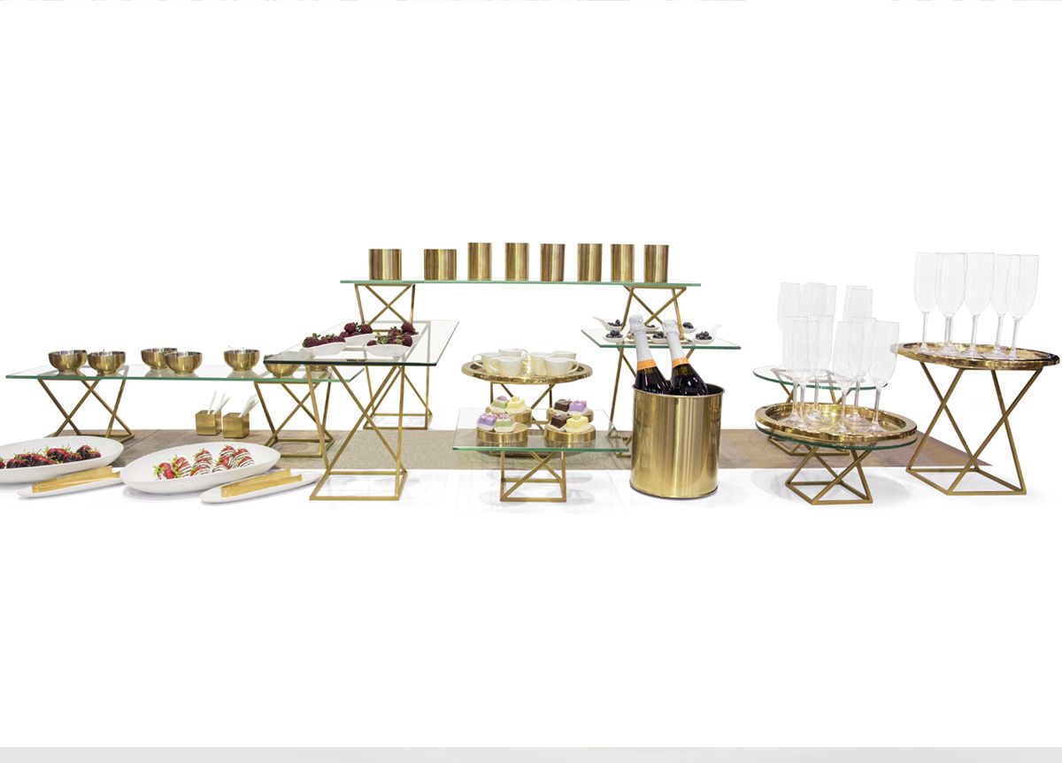 Buffet Essentials - Twist - Clear Glass on Silver