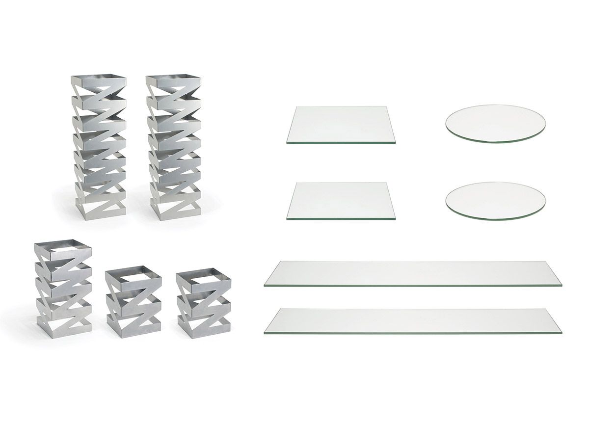Buffet Essentials - Zig Zag - Clear Glass on Silver