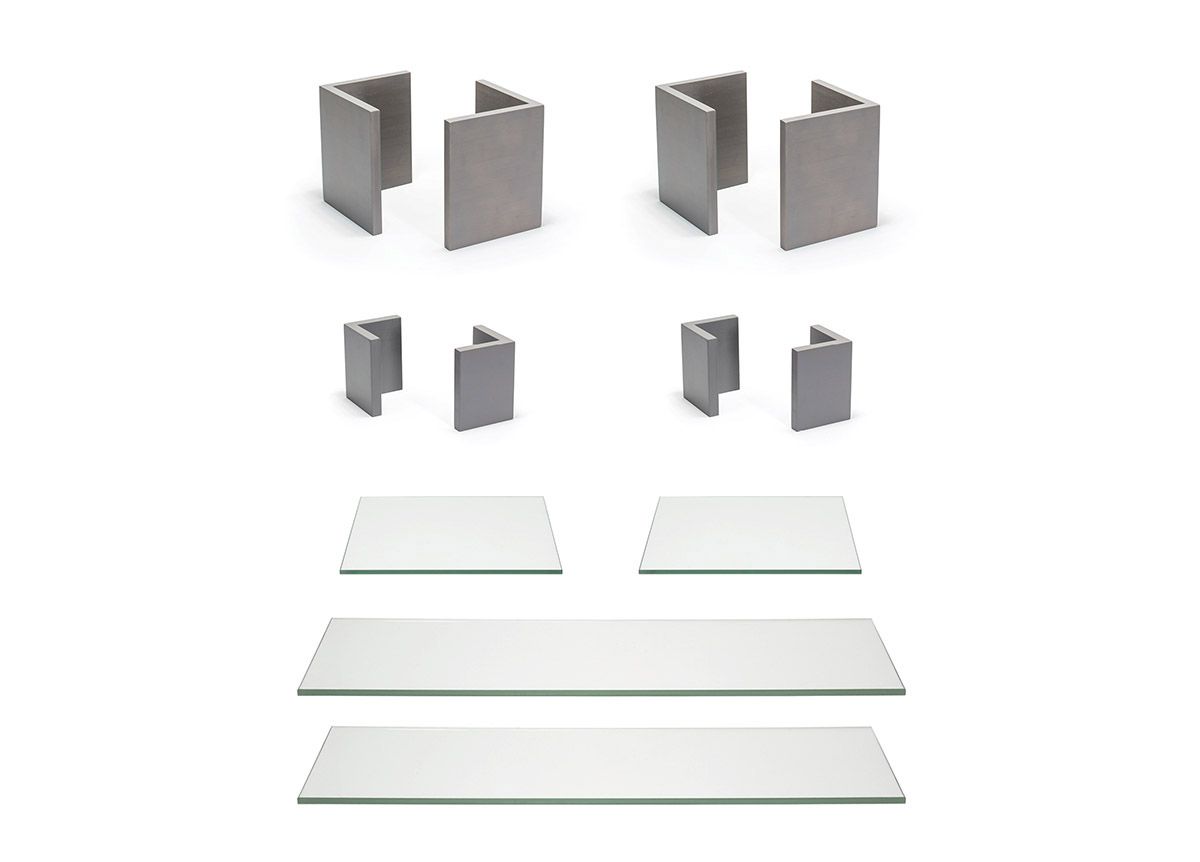 Buffet - Bambú - Cristal transparente sobre Ahumado