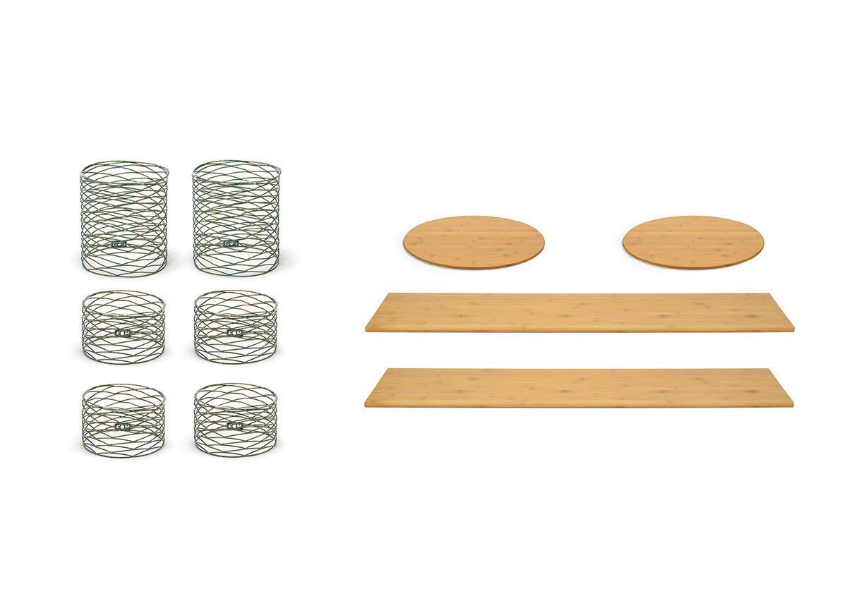 Buffet - Patina - Bambú natural sobre patina