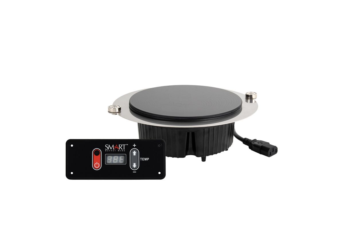 9.25" Round StellarVolt™ Induction Warmer Magnetic Adaptor Set - 230v - Black