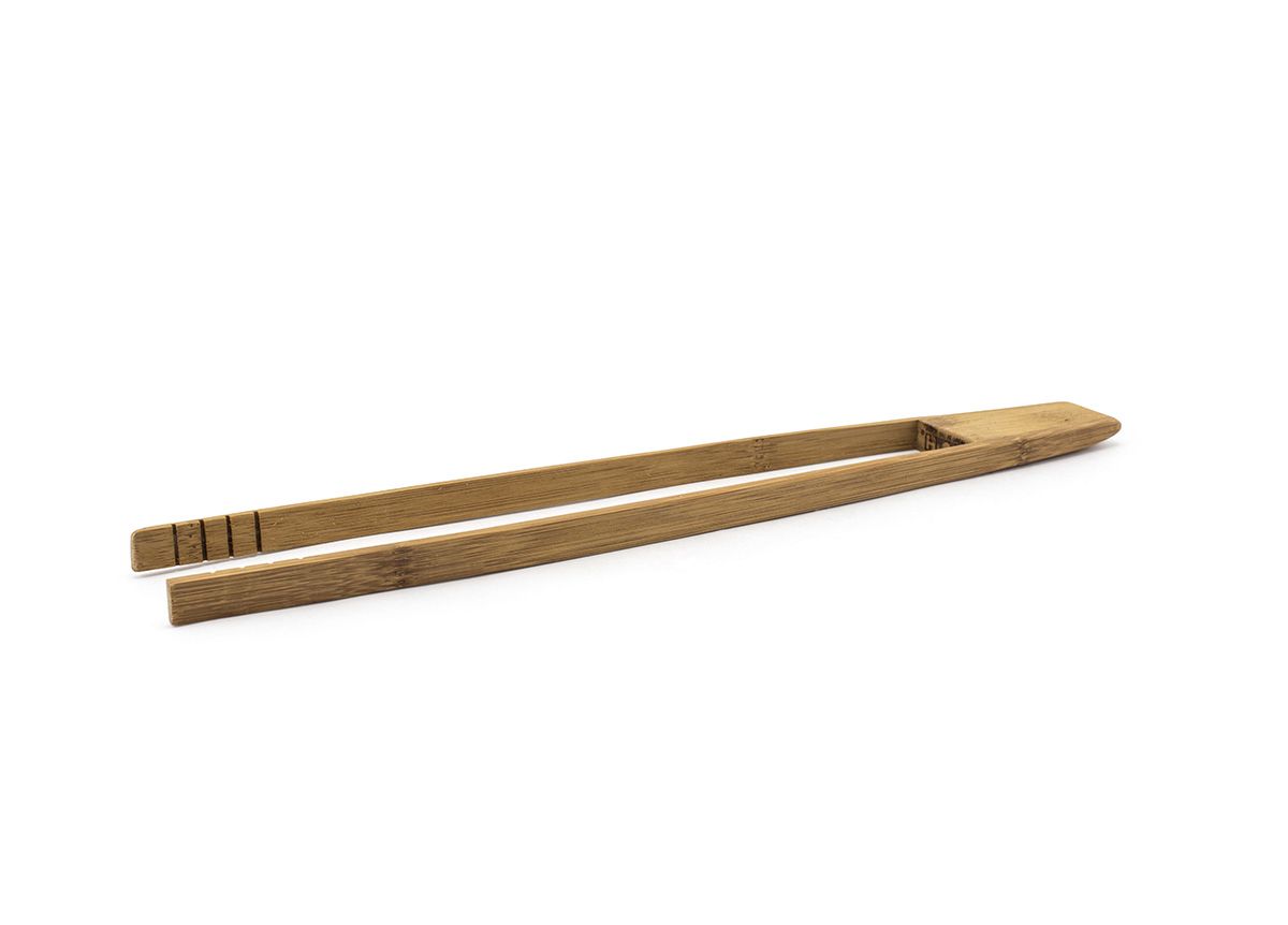 12" Bamboo Slim Tongs