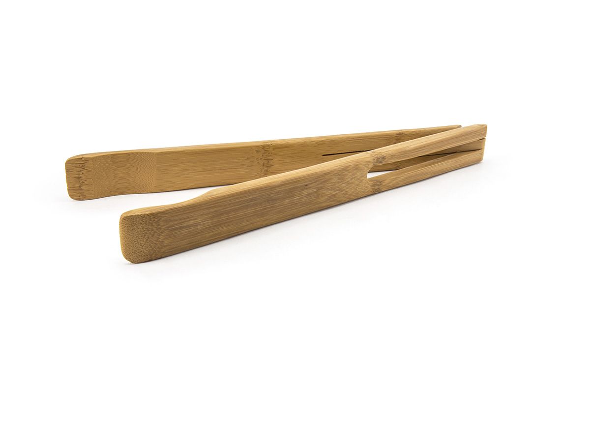12" Bamboo Narrow Tongs