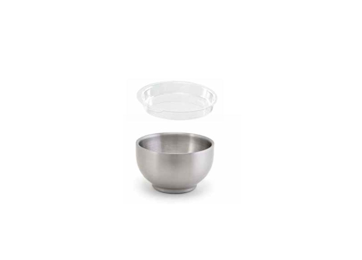 2.5oz Round Brushed Stainless Harmony™  Ramekin - Silver and Cover