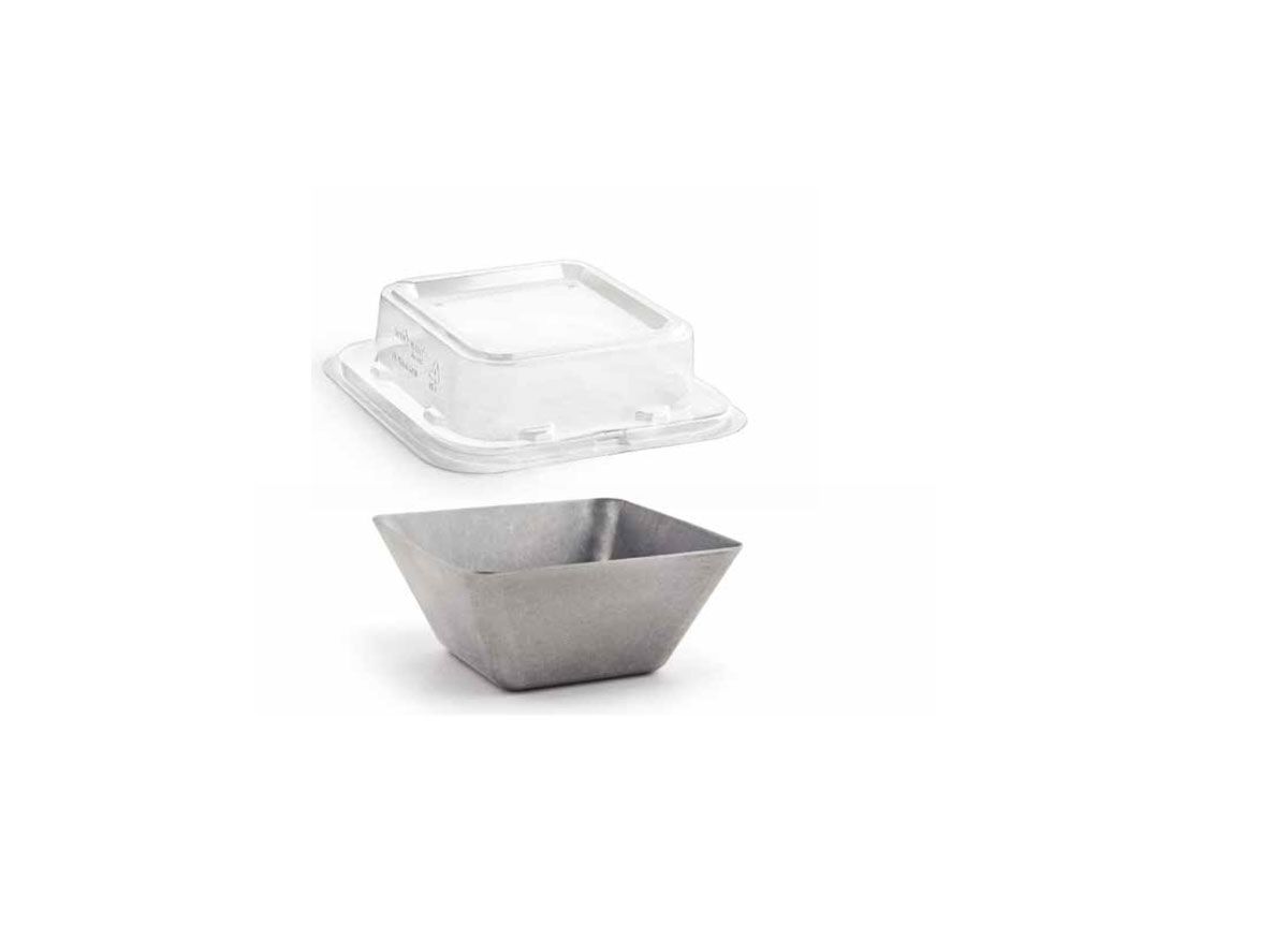 4.5" Square Stainless Mod®  Bowl Antique and Cover