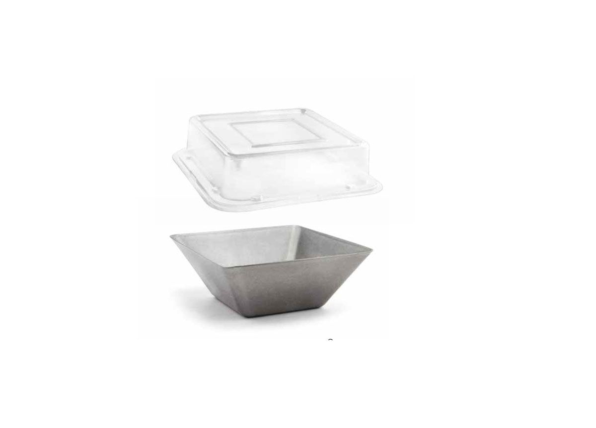 5.5" Square Stainless Mod®  Bowl Antique and Cover