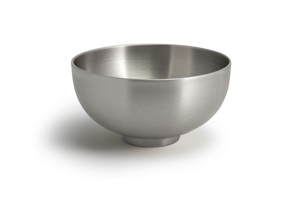 Tazón Redondo Harmony® de Acero Inoxidable Cepillado de 6" - 24 oz - Plateado