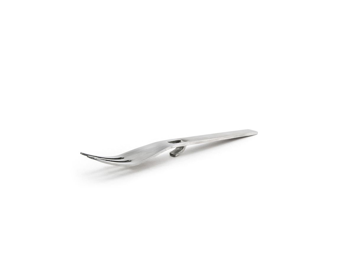 Horquilla colgante de acero inoxidable cepillado de 5,25" - Plata