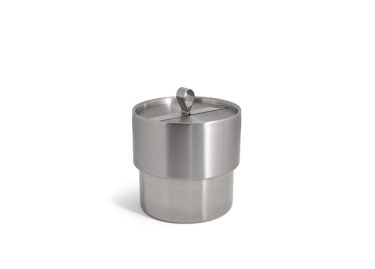 2 qt Round Stainless Ice Bucket - Brushed/Mirrored