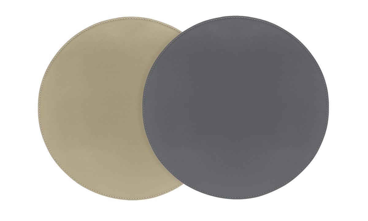 12" Round London Reversible Liner/Mat - Smoke/Stone