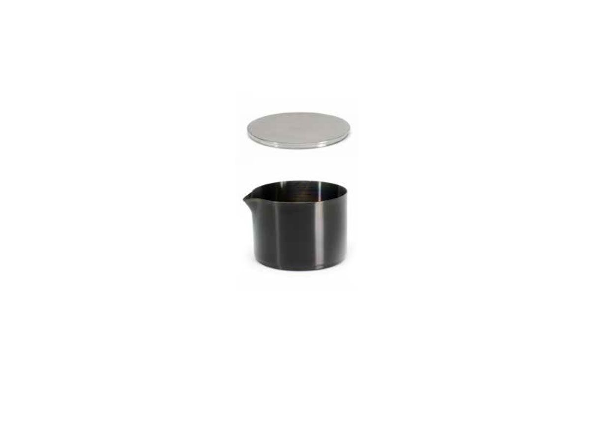 8oz Brushed Stainless Soho Pourer - Matte Black and Cover