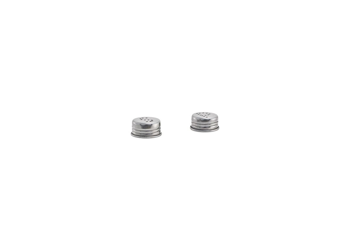 Brushed Stainless Top for Salt & Pepper Set