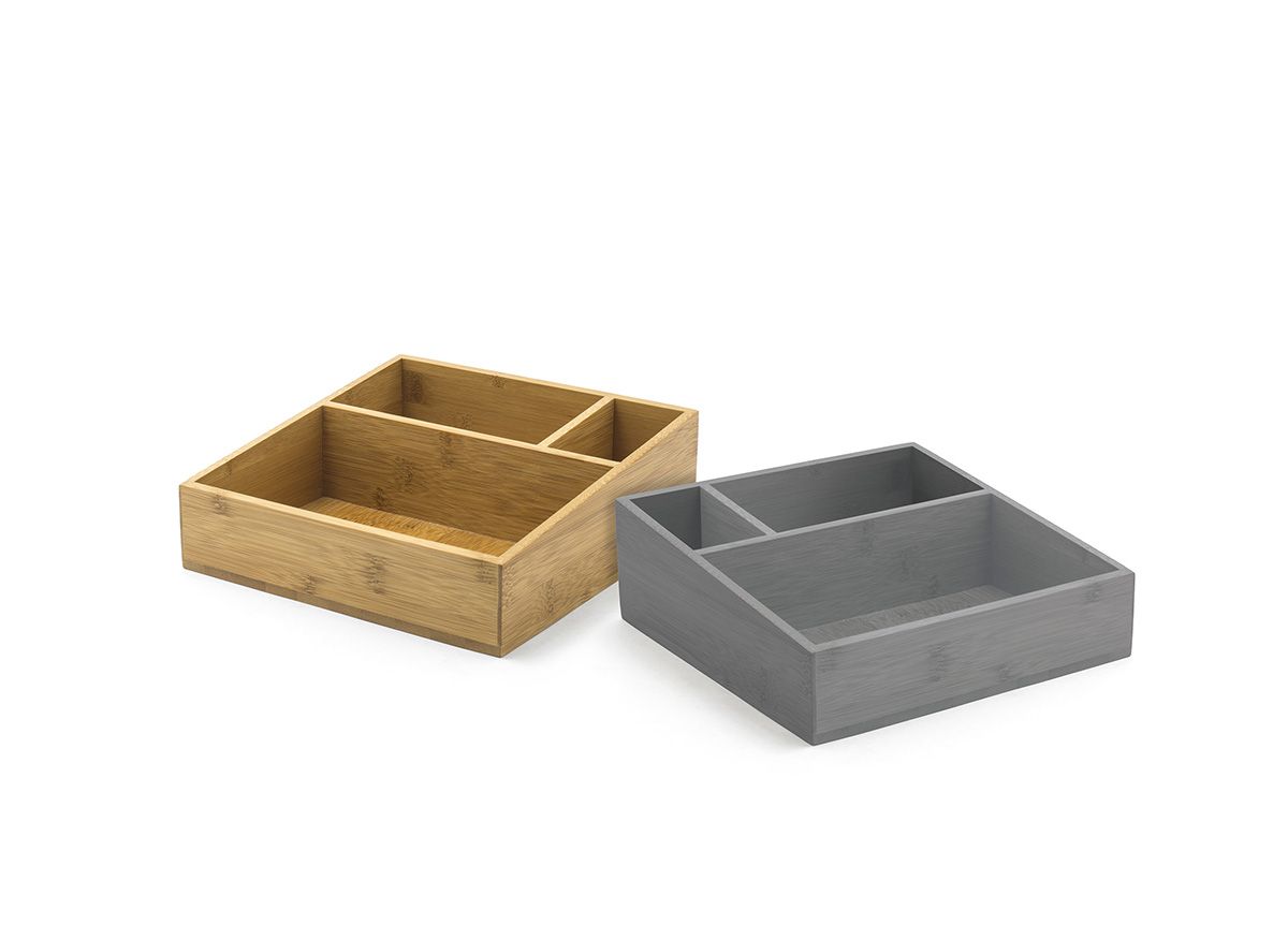 8.25" Square Bamboo Accessory Holder