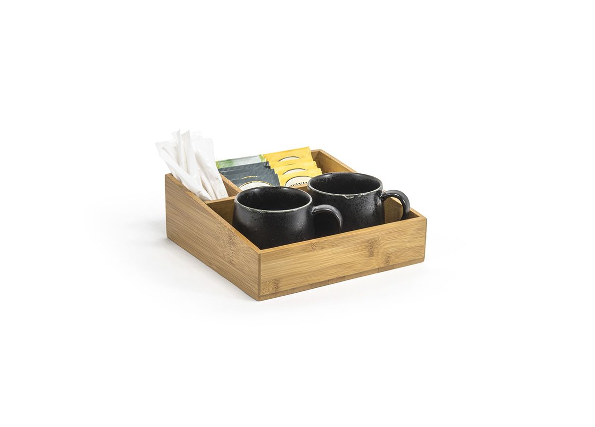 8.25" Square Bamboo Accessory Holder