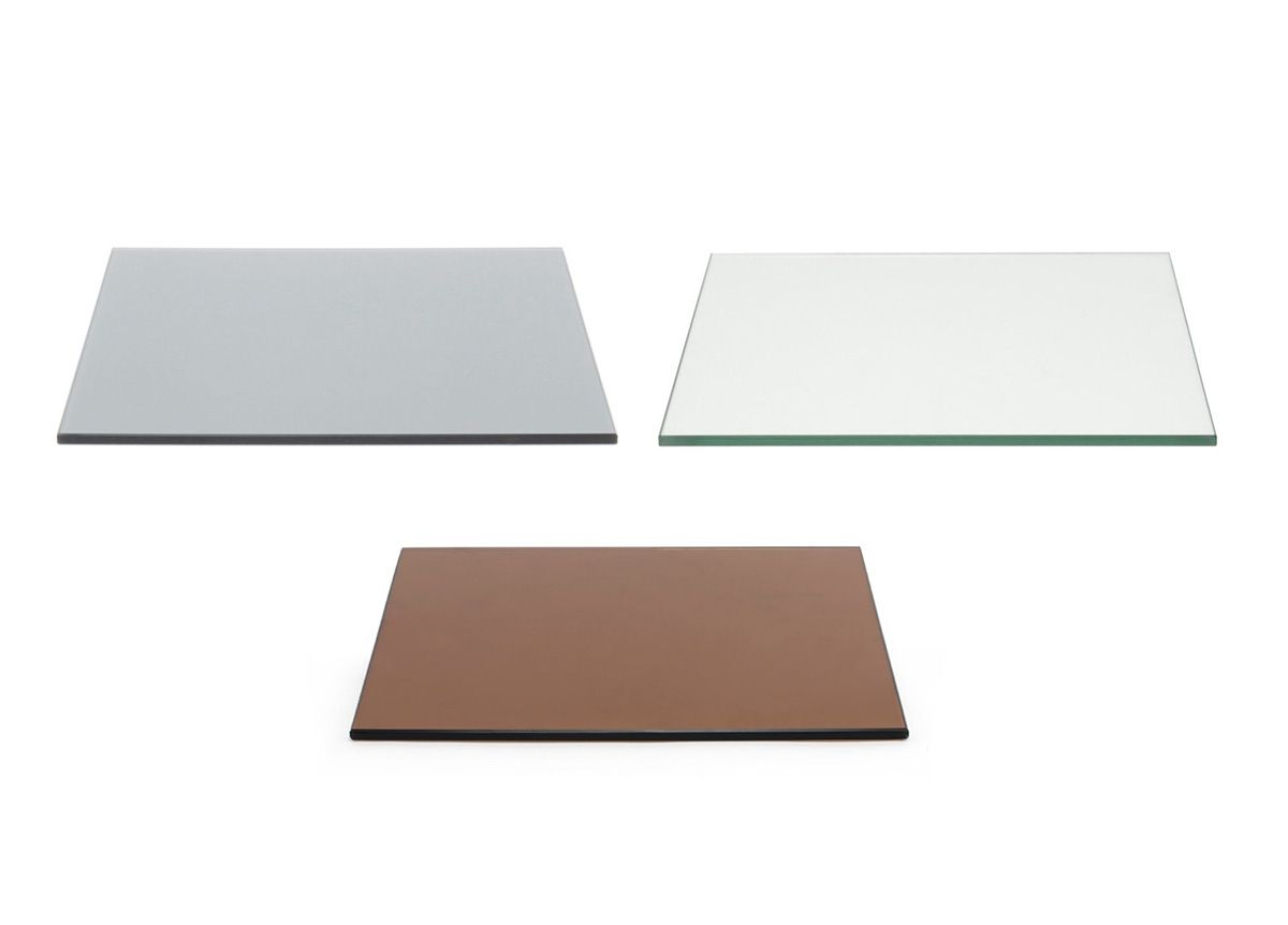 Tabla de servir cuadrada de vidrio templado de 14 pulgadas