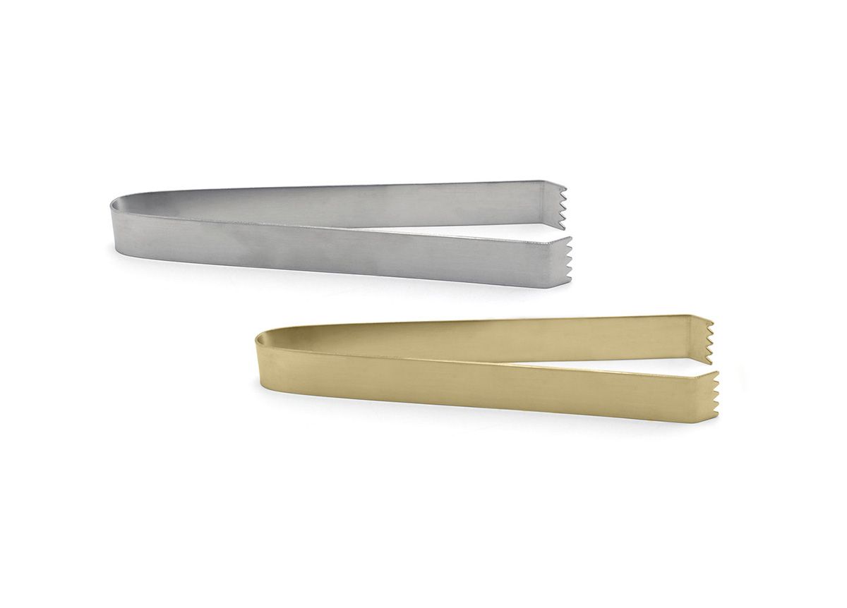 7" Brushed Stainless Tongs