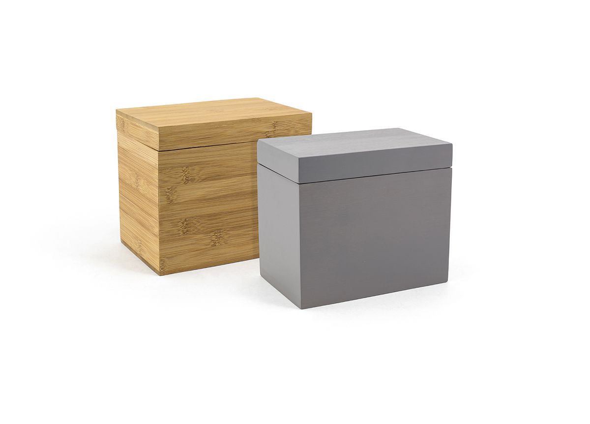 2 qt Rectangle Bamboo Ice Bucket